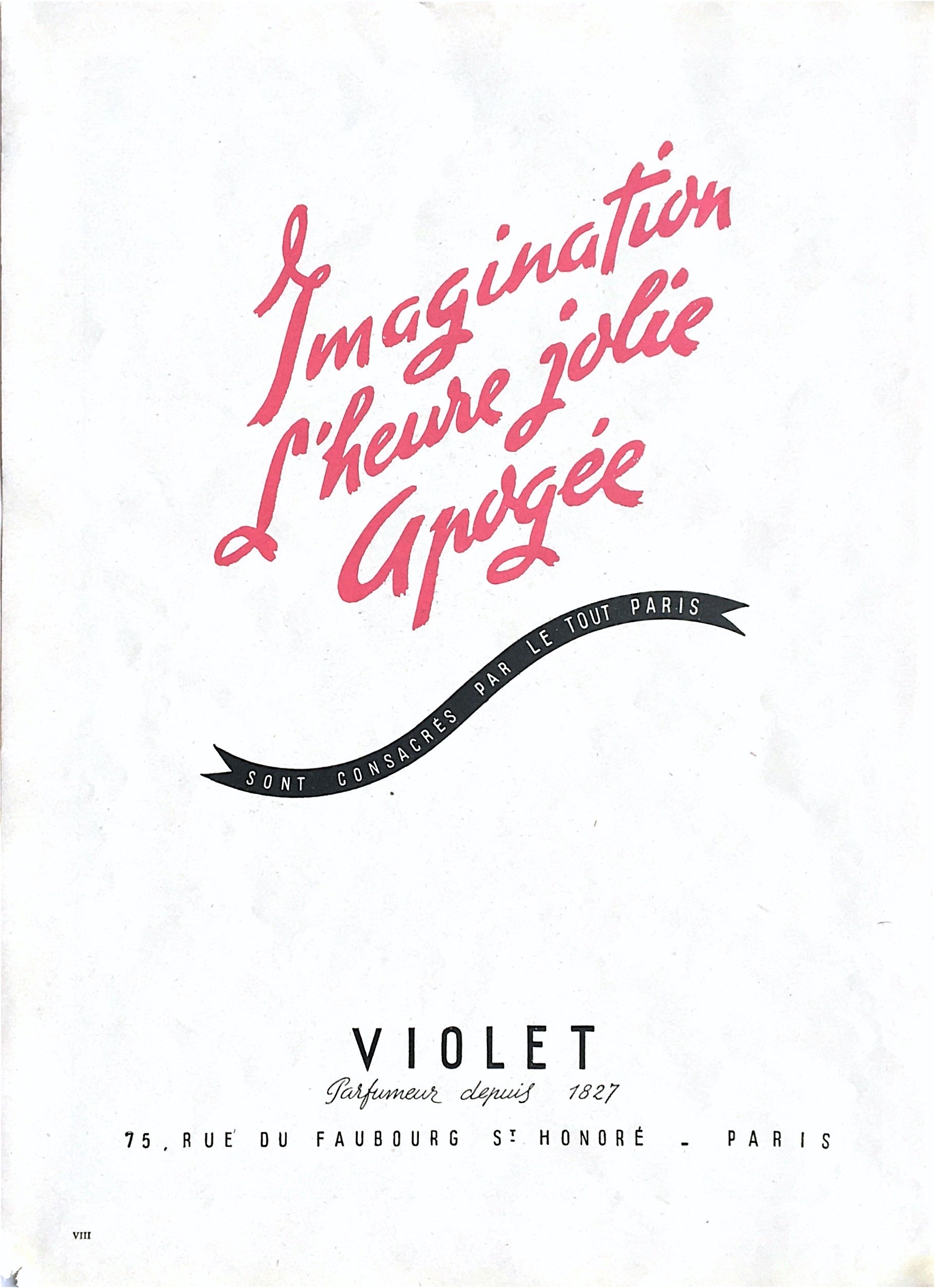 Affiche vintage Maison VIOLET