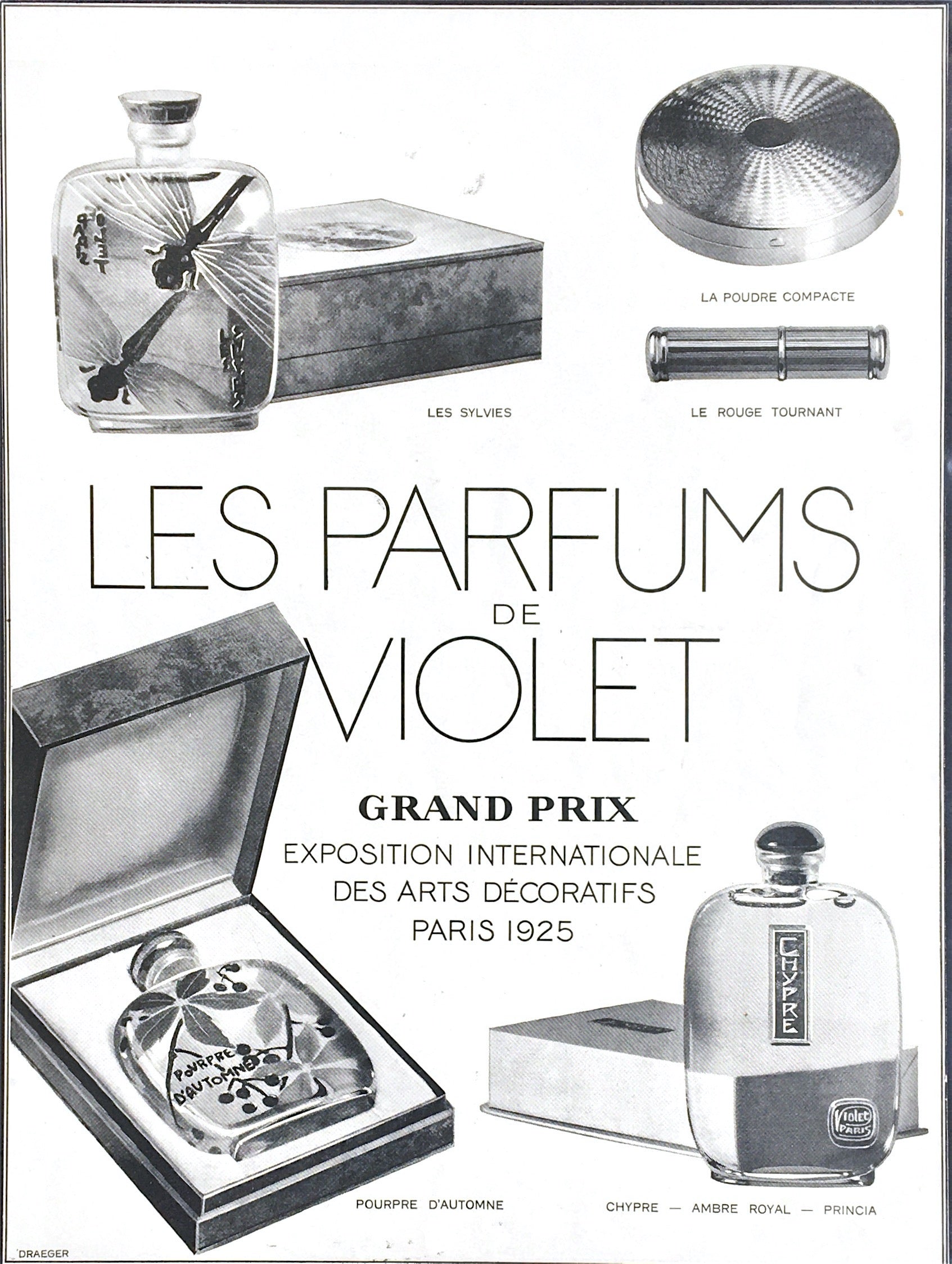 Affiche vintage Maison VIOLET, grand prix exposition internationale des arts décoratifs à Paris 1925