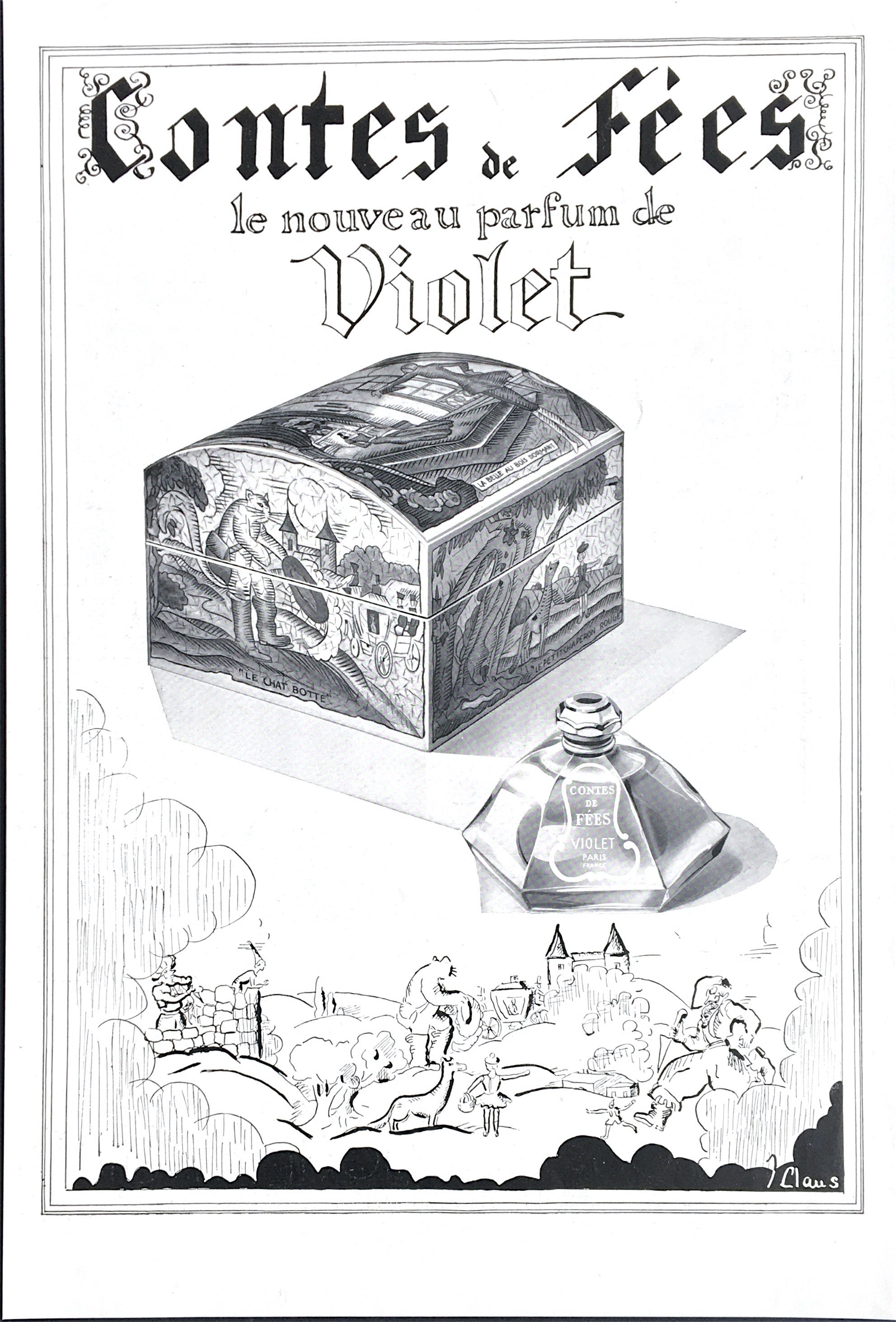 Affiche Vintage de Contes de Fées de Maison VIOLET